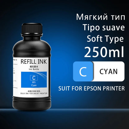 250 ml UV-härtende Tinte für Epson XP600, TX800, XP-600, TX-800, L800, L805, L1800, R290, R300, 1390, 1400, 1410, 1430, DX5, DX7, DX10 UV-Drucker