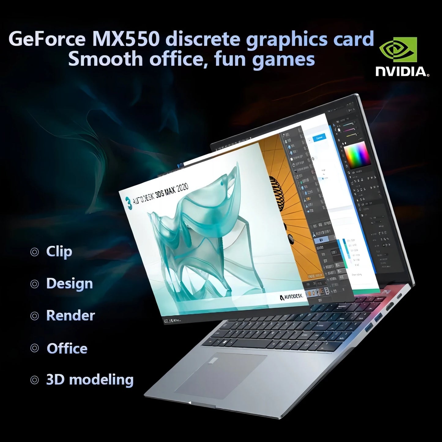 13th Gen Intel I9 13900H Processor 16-Inch Gaming Laptop with 4GB MX550 Discrete Graphics Card for AutoCAD Engineer Design