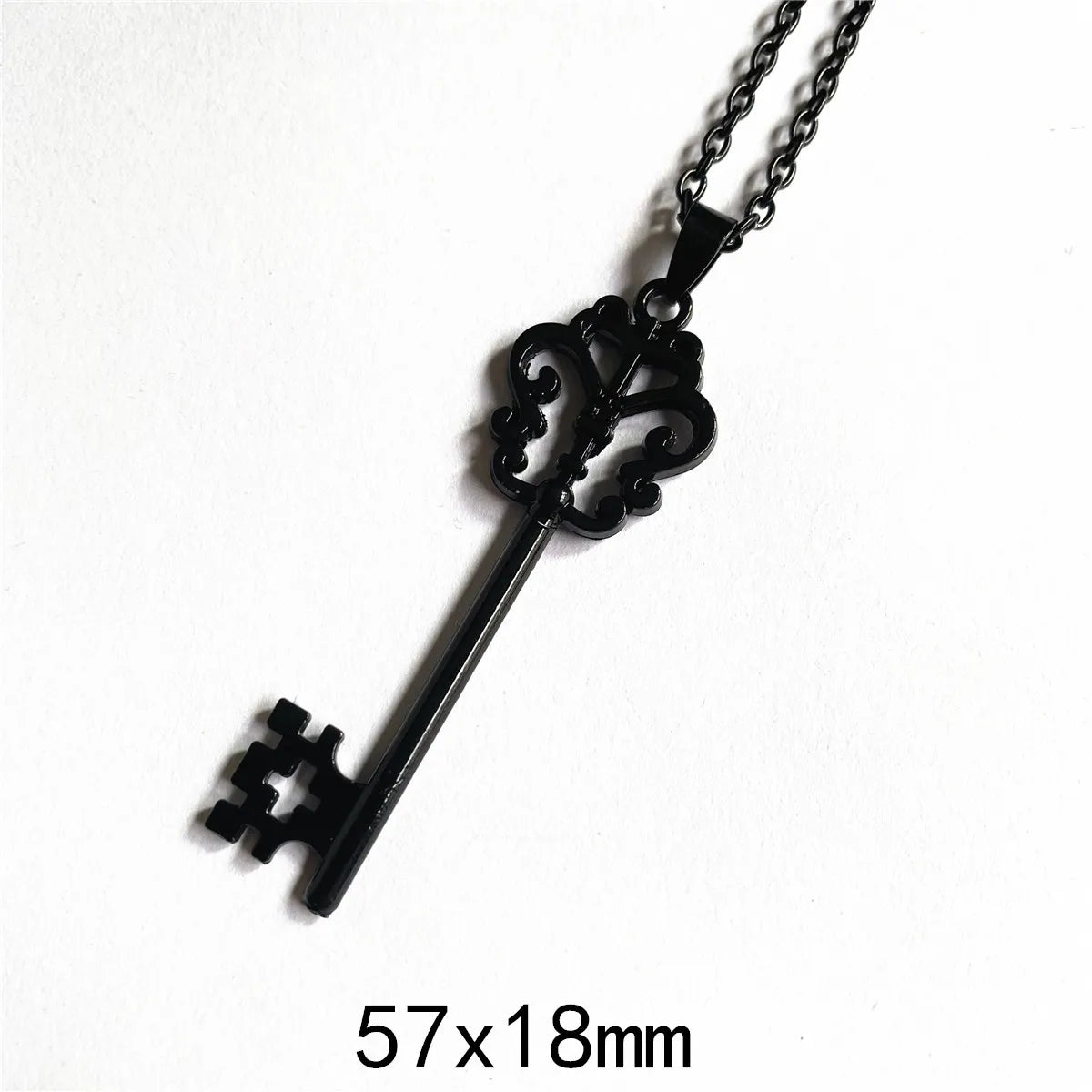Key Necklace - Black Copper Antique Vintage Key Necklace - Key Necklace