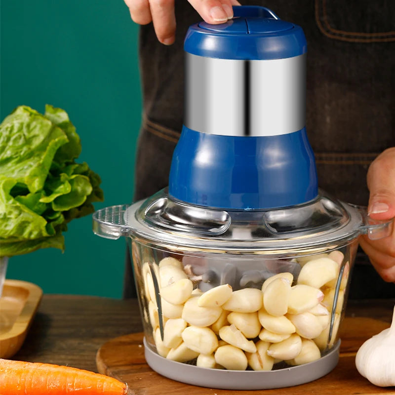 Multfunctional Garlic Peeler Household Electric Meat Grinder Garlic Shredder  Fruit and Vegetable Chopper Kitchen Tool