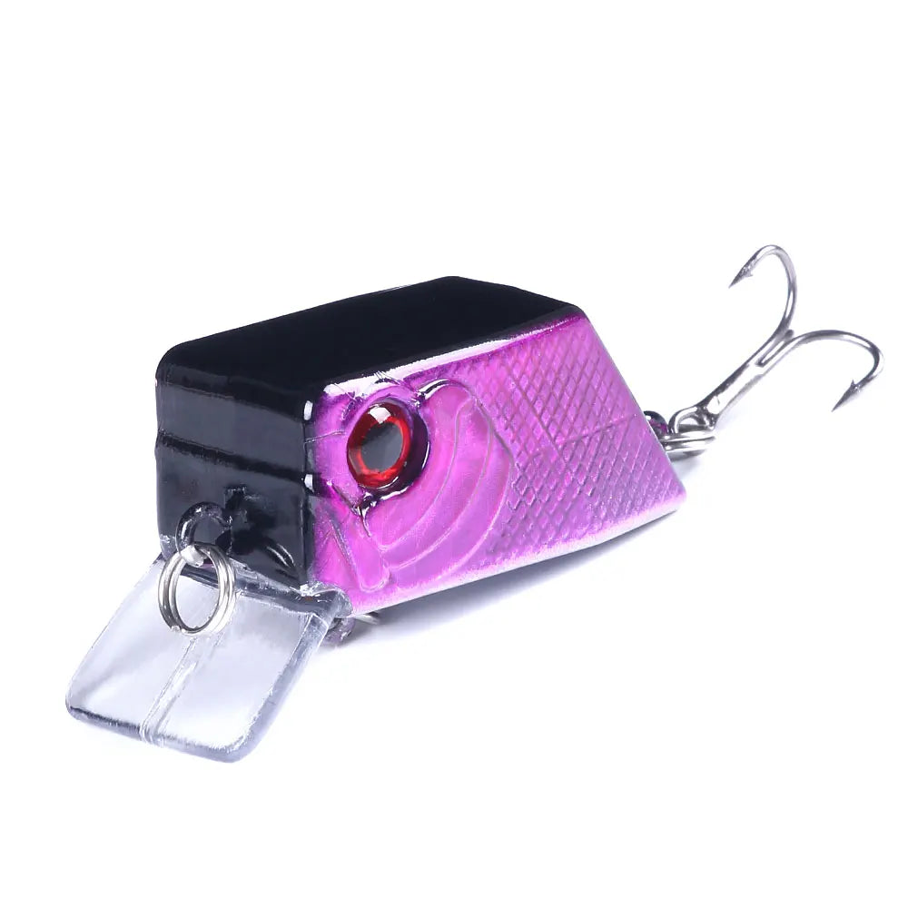 Hengjia 4.5cm 7g Square Crankbait Fishing Wobbler Diving Swimming Bait for Bass Pike Artificial Fishing Tackle