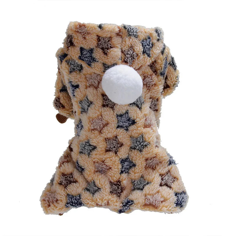 Pet Dog Cat Clothes Fleece Jumpsuit Winter Puppy Four Legs Clothing Warm Pajamas Pet Clothing Dog Yorkshire Chihuahua Costume