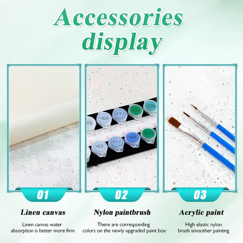 Paintings by Numbers Photo Customized DIY Oil Paint for portrait wedding family custom make diy  on  canvas  custom digita