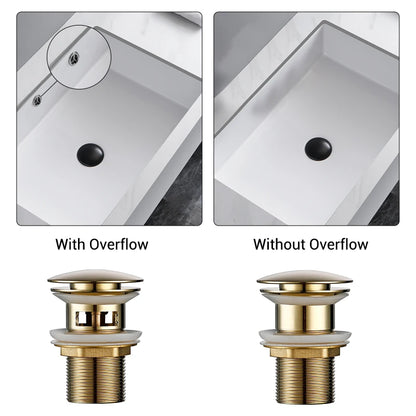 Pop up Drain Button Bathroom Sink Plug Black Gold Rose Siphon Waste Stopper Wash Basin Faucet Accessory for Kitchen Or Bath