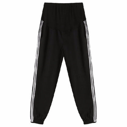 plus size 2XL Maternity loose Pants For Pregnant Women Casual Clothes Pregnancy Trousers Ankle Pants Black Pocket Clothing