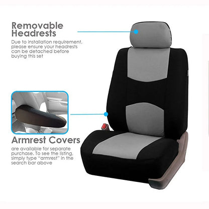 AUTOYOUTH Unique Flat Cloth Car Seat Cover ( Detachable Headrests and Solid Bench) Interior Accessories Universal Car Seat Cover