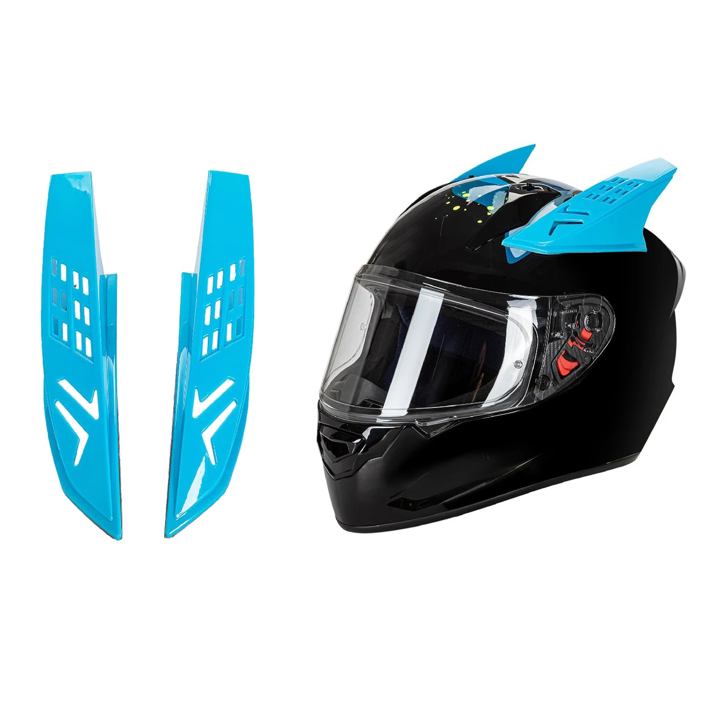 Motorcycle Helmet Ears Horns Punk Protective Decorative Stylish Motorbike Accessories Strong Adhesive Decor Parts