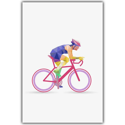 Decorative Canvas Painting Poster Geometric Athlete Wall Art Picture Home Decor