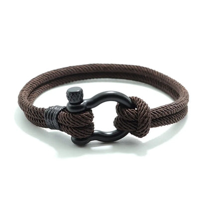 Noter Unique Outdoor Mountaineering String Bracelet For Men High Quality 4mm Cord Chain Wrap Braslet Leisure Wrist Accessories