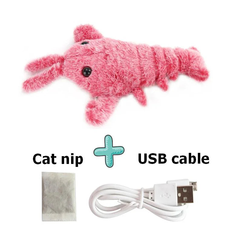 Pet Cat Toy Shrimp Moving Simulation Lobster Dancing Plush Toys For Pet Dog Cats Stuffed Animal Interactive Toy