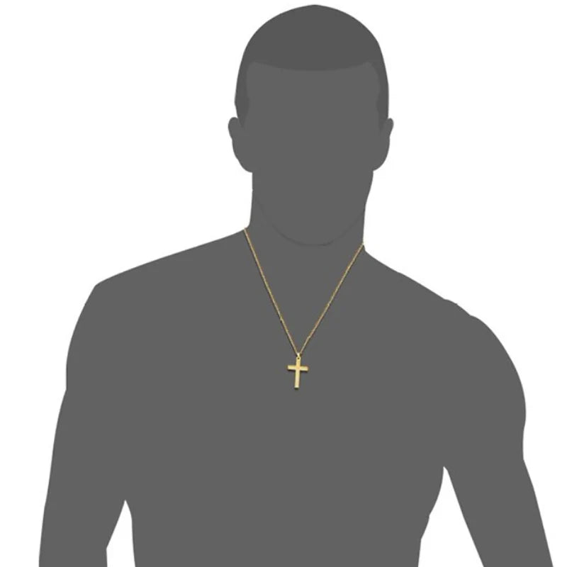 Vintage Cross Pendant Necklace Stainless Steel Necklace New Design Black Chain Pendant Necklace Men Women Necklace