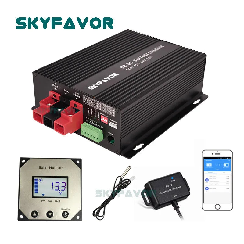 Trending 12V to 24V 25A Smart Fast MPPT Solar RV Battery Charger 30A DC to DC Auto Charger Electric Trending Products