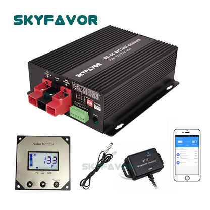 Trendiges 12V bis 24V 25A intelligentes Schnellladegerät mit MPPT-Technologie für Solar- und Wohnmobilbatterien, 30A DC/DC-Autoladegerät – Trendige Elektroprodukte