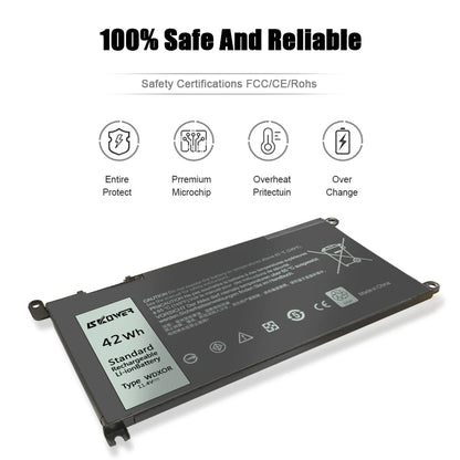 42Wh WDX0R Laptop Battery for Dell Inspiron 13 5000 5368 5378 7368 7378 14 7000 7460 15 5565 5578 7560 7569 7570 7579 17 5767