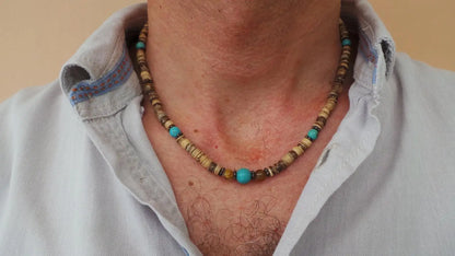 Mens Beaded necklace Necklace African Necklace Surfer necklace Mens necklace