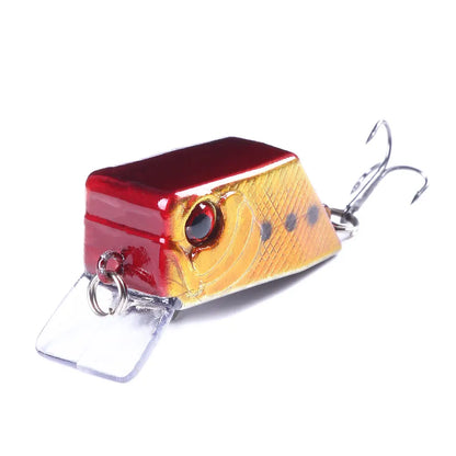Hengjia 4.5cm 7g Square Crankbait Fishing Wobbler Diving Swimming Bait for Bass Pike Artificial Fishing Tackle