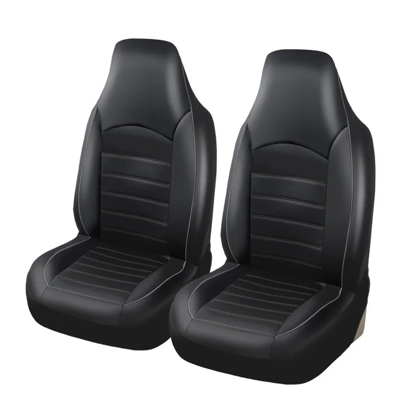Faux Leather Car Seat Cover Full Set Airbags Compatible and Split Bench Universal Auto Covers Style Car Seat Cover Auto Interior
