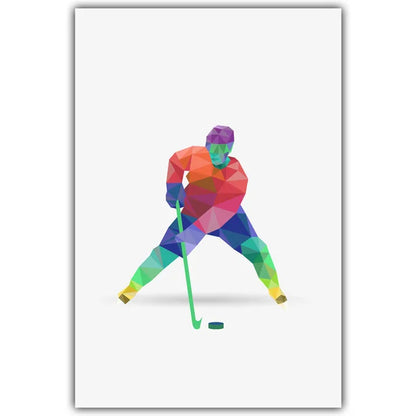Decorative Canvas Painting Poster Geometric Athlete Wall Art Picture Home Decor