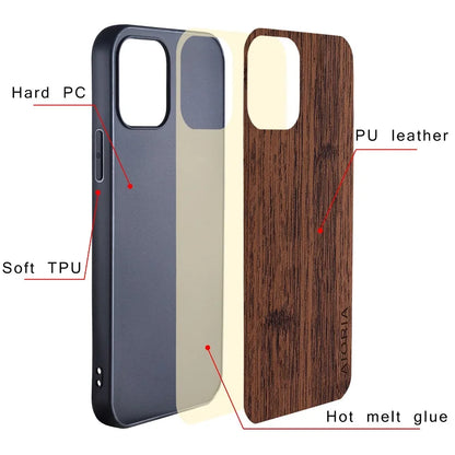 Case for Sony Xperia XZ3 funda bamboo wood pattern Leather skin phone cover Luxury coque for sony xperia xz3 case capa