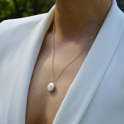 Gray Freshwater Pearl Necklace Baroque Pearl necklace  Pearl Necklace Aqua Chalcedony Seed Pearl Necklace