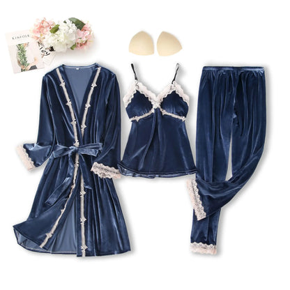 Chinese Style Female Velour Robe Gown Classic Burgundy Sleepwear Nighty Set Lace Patchwork Nightwear Bathrobe Sexy Negligee