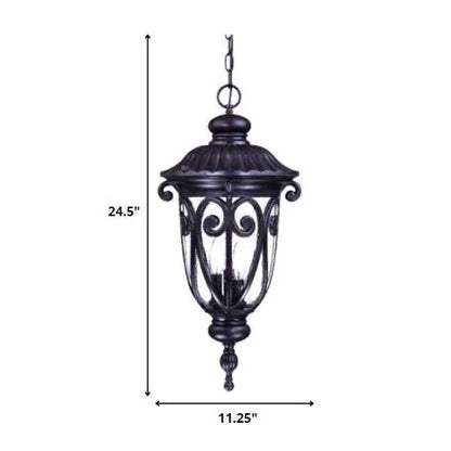 Naples 3-Light Marbleized Mahogany Hanging Ceiling Light by HMS