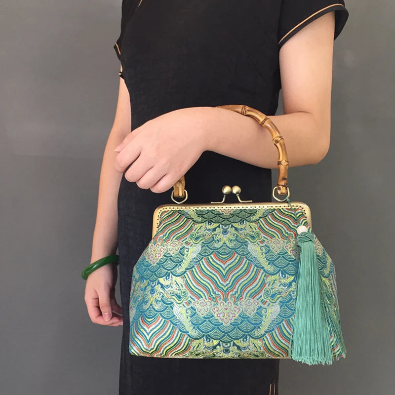 Wood Hand lock Shell Bags Vintage Designer Bag Women Shoulder Crossbody Bag Chain Tote Women's Handbags Purses