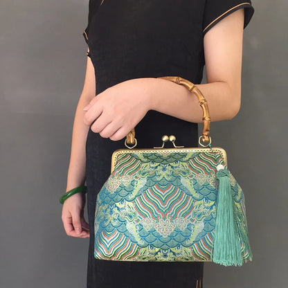 Wood Hand lock Shell Bags Vintage Designer Bag Women Shoulder Crossbody Bag Chain Tote Women's Handbags Purses