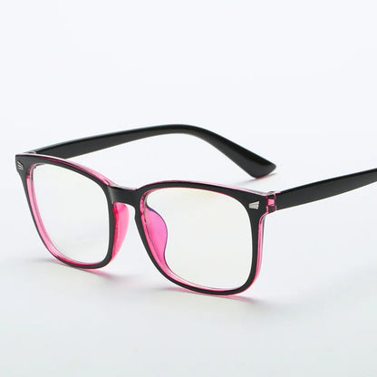 Fashion Unisex Square Glasses Plain Glasses Full Frame Glasses for Men and Women Radiation Protection Optical Glasses