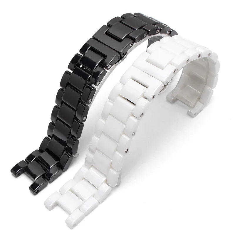BRETA concave ceramic strap 20*11 18*10 16*9mm watch band  bracelet for gucci omega GC Guess Dior  Pasha