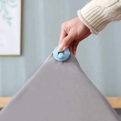 6Pcs Non Slip Gripper Round Shape Quilt Clips Blankets Fastener Bed Cover Duvet Sheet Quilt Plastic Fixer Garment Clips