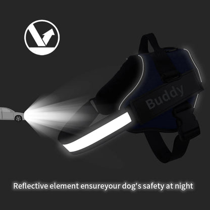 Personalized Dog Harness NO PULL Reflective Adjustable ID custom Dog Harness Vest for Small Large Dogs Outdoor Pet Supplies
