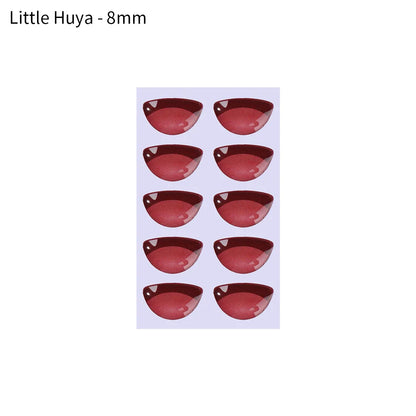 10pcs Cute Cartoon Mouth Stickers DIY Toys Doll Mouth Accessories Glass Crystal Anime Figurine Doll Face Organ Paster Decals