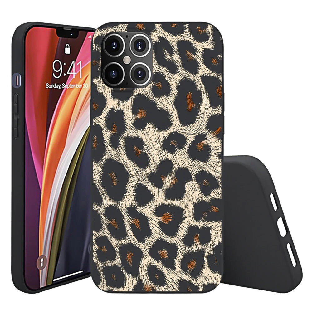 Luxury Green Camouflage TPU Mobile Phone Case for iPhone 13 PRO MAX Soft Matte Finish Shockproof PC Material Packaged
