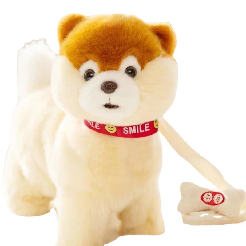 Robot Dog Interactive Dog Electronic Toys Plush Puppy Pet Walk Bark Leash Teddy Toys For Children Birthday Gifts