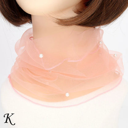 Spring Summer Chiffon Neck Collar Scarf Women Head Thin Sunscreen Variety Small Silk Anti-UV Scarf Mask Multi-Function Scarf