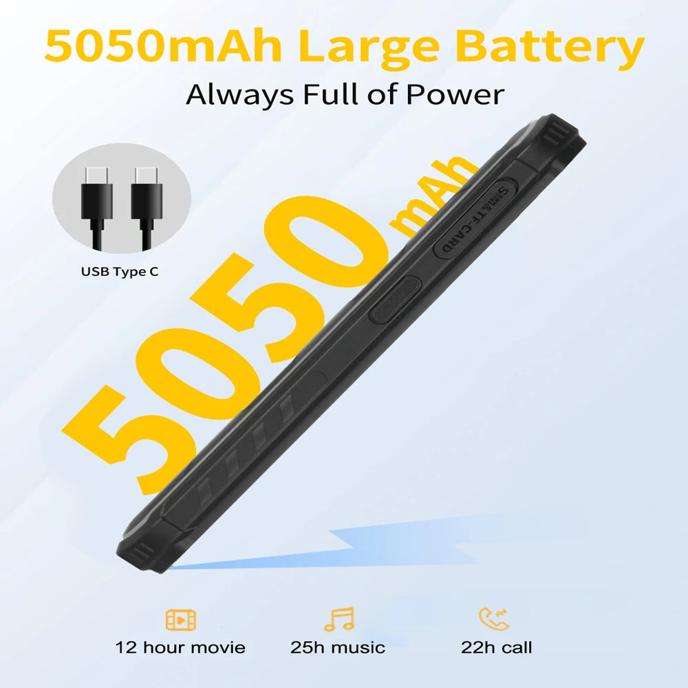 2024 New Design Waterproof IP68 Shockproof 4G NFC CDMA 13MP Rear Camera Android 10.0 Rugged Mobile Phone