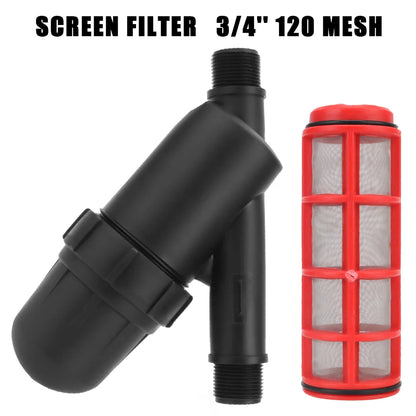 Sprayer Water Filters 3/4 Inch Irrigation Drip Fountain Tools Garden Watering Screen Filter 120 Mesh Stainless Steel Net