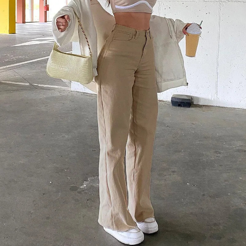 Fashion Loose y2k Jeans Women High Waist Stretch Wide Leg Femme Trousers Casual Comfort Denim Mom Pants 2021 Washed Jean Pants