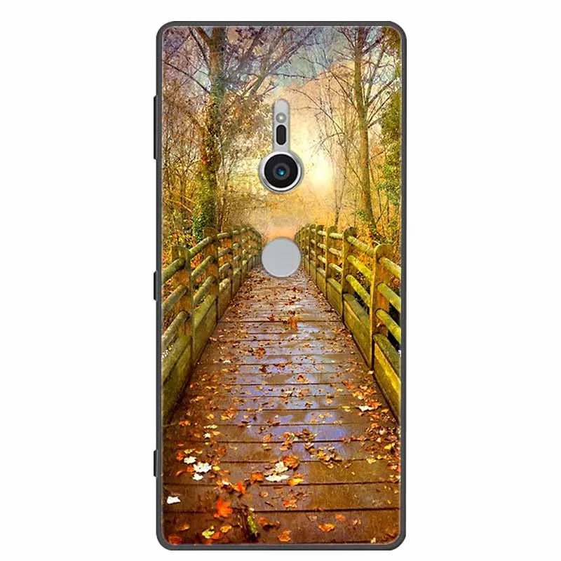 Case For Sony Xperia XZ1 XZ2 XZ3 Cover Silicone Painted Soft Phone Back Cases for Sony XZ2 Compact Premium Protective Funda Capa