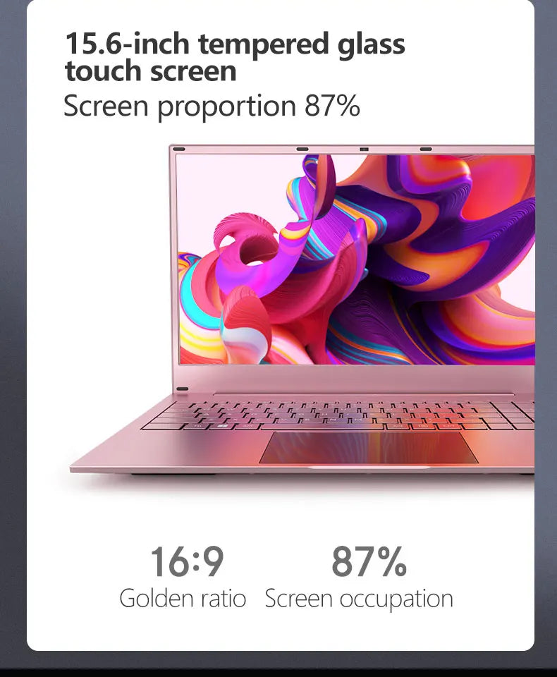 Cheaper 15.6 Inch  Quad Core  N95 8GB 16GB 32GB  RAM  128GB 256GB 512GB 1TB   ROSE GOLD  Business Office Gaming Portable Laptop