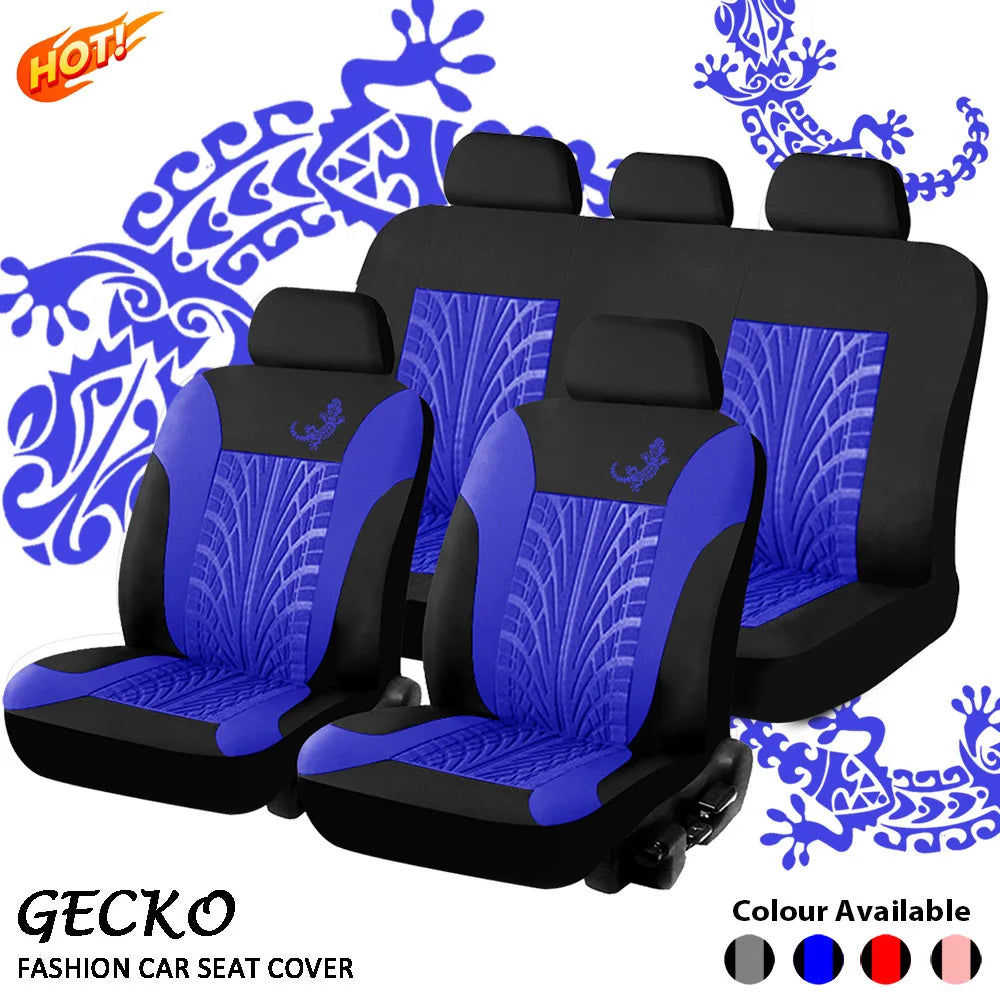 Car Seat Cover Set GeckoPattern Universal Car Seat Cover Full Set Auto Seat Cover Car Styling Interior Accessories