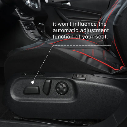 Faux Leather Car Seat Cover Full Set Airbags Compatible and Split Bench Universal Auto Covers Style Car Seat Cover Auto Interior