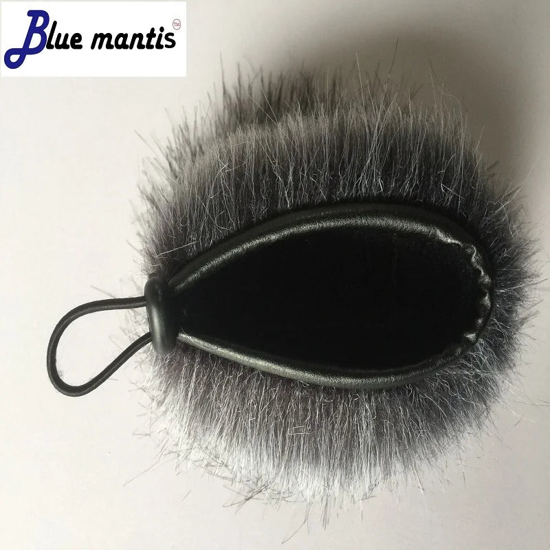 Blue Mantis Dead Cat Pop Filter Outdoor Foam Windscreen High Quanlity Furry  Artificial Windshield For Zoom H4N PRO  Blue Mantis