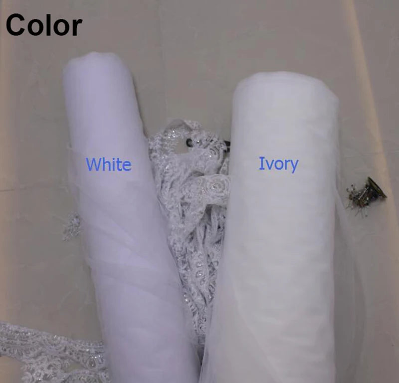 No Comb Mantilla Veil Lace Short Wedding Veil Elegant Customized One Layer Bridal Veil WITHOUT Comb Voile Mariage Accessories