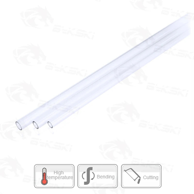 2pcs/Lots BYKSKI PMMA / PETG Hard Tube ( OD12mm / OD14mm / OD16mm ) + 2mm Thickness + 50cm Length Transparent Rigid Pipe