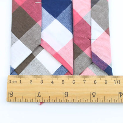 Fashion Tie Classic Men's Plaid Necktie Casual Tartan Suit Bowknots Ties Male Cotton Skinny Slim Ties Colourful Cravat
