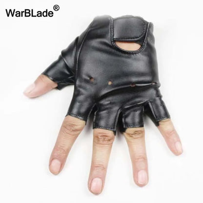 WarBLade High Qualtiy Kids Leather Gloves Boy Girls Fingerless Gloves Chilidren Half Finger Mittens Breathable Gants enfants