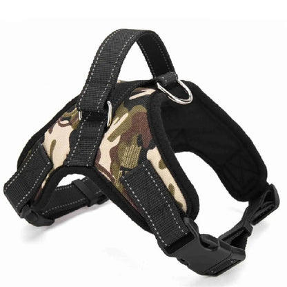 Adjustable Dog Harness Nylon Durable, Padded Reflective Threads Chest Strap for Large Medium Small Dogs, Husky Vest Pet Supplies