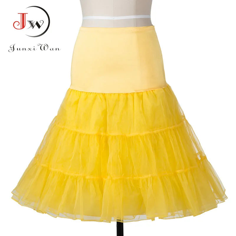 Tutu Skirt swing Rockabilly Petticoat Underskirt fluffy pettiskirt for Wedding Bridal Vintage 50s Audrey hepburn Women Ball Gown